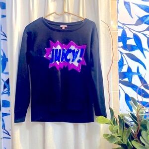Women’s Juicy Couture Sequin Logo Long Sleeve Sweatshirt Size Small
